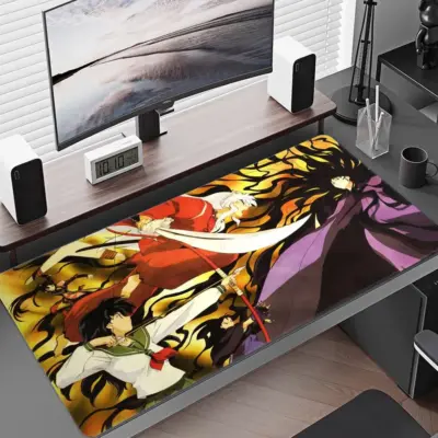 Inuyasha And Kagome Fight Naraku  Mousepad