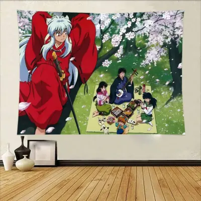 Inuyasha With His Team Tapestry