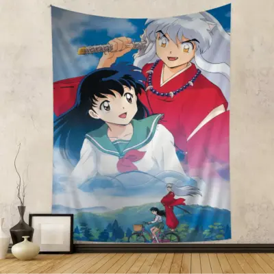Cute Couple Anime Inuyasha Tapestry