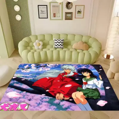 Kagome & Inuyasha Cherry Blossom Rug