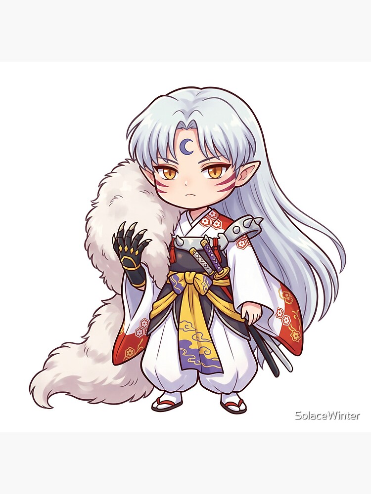 Chibi Sesshomaru Demon Lord Throw Pillow - Image 2