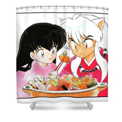 Kagome And Inuyasha Hotpot Shower Curtain