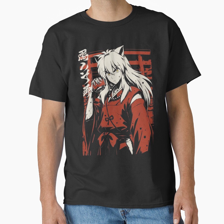 Inuyasha Half Demon Warrior Retro T-shirt