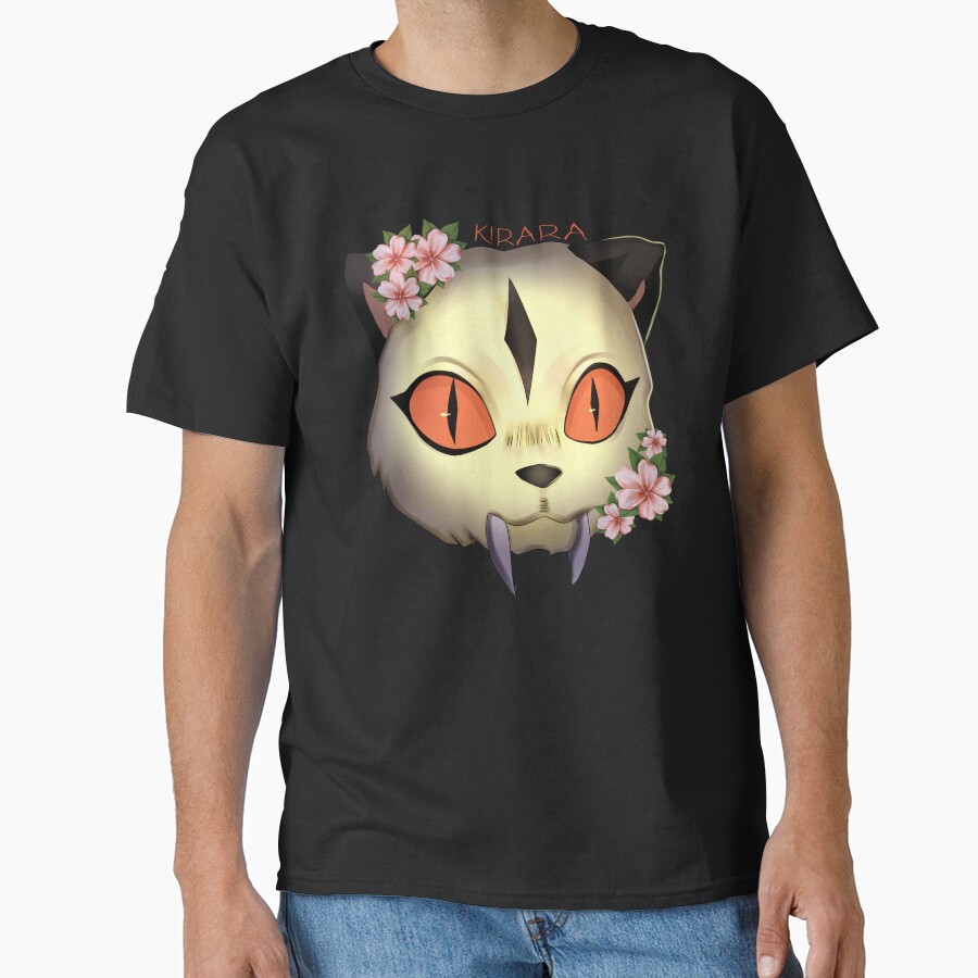 Scribble Kirara Cute Cat With Flowers T-shirt - Image 3