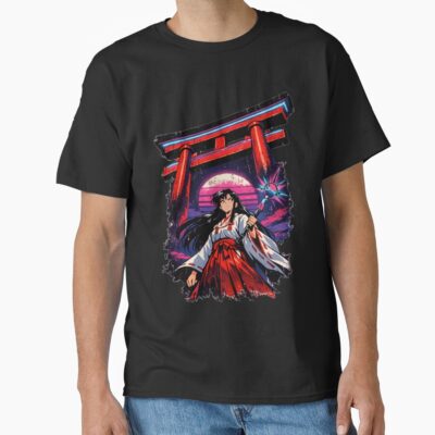 Retro Kagome Shrine Maiden T-shirt