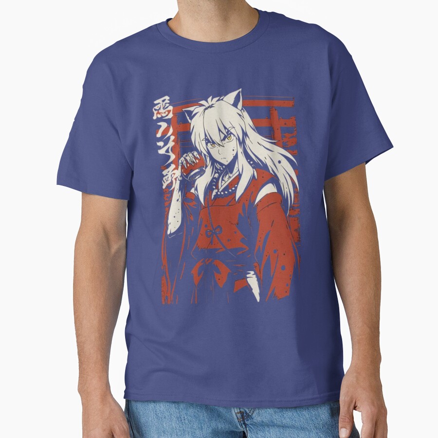 Inuyasha Half Demon Warrior Retro T-shirt - Image 4