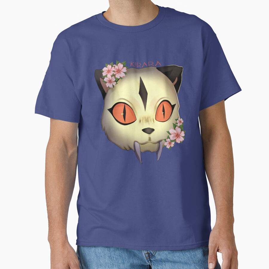 Scribble Kirara Cute Cat With Flowers T-shirt