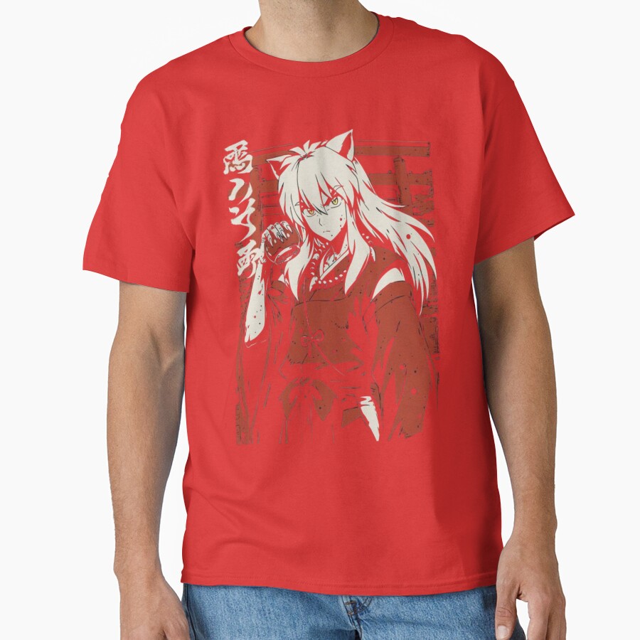 Inuyasha Half Demon Warrior Retro T-shirt - Image 5