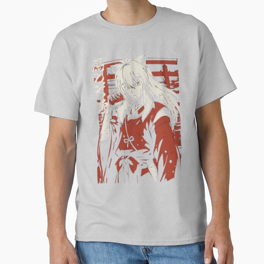 Inuyasha Half Demon Warrior Retro T-shirt - Image 3