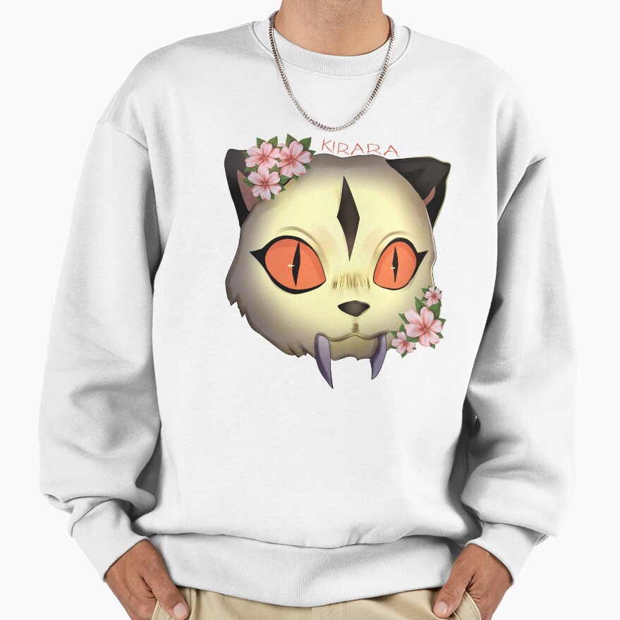 Scribble Kirara Cute Cat With Flowers Sweatshirt - Image 2