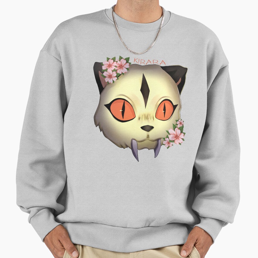 Scribble Kirara Cute Cat With Flowers Sweatshirt - Image 5