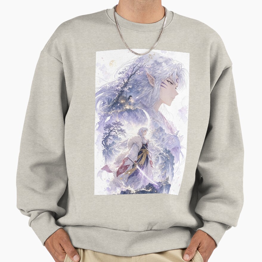 Sesshomaru Moonlit Spirit Guardian Sweatshirt - Image 4
