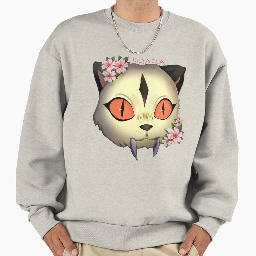 Scribble Kirara Cute Cat With Flowers Sweatshirt - Image 4