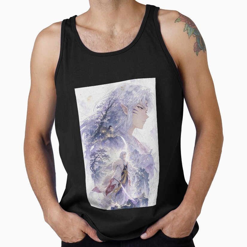 Sesshomaru Moonlit Spirit Guardian Tank Top - Image 3