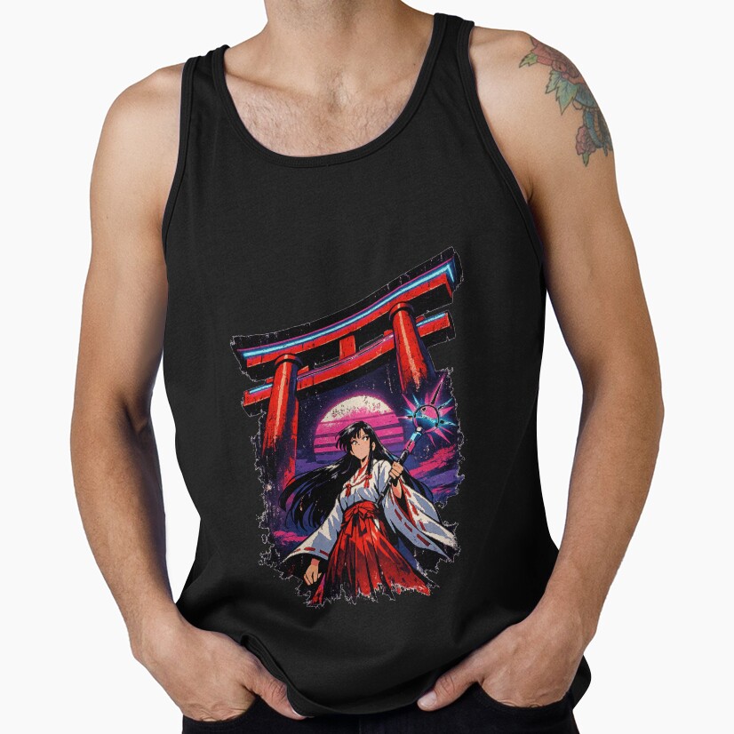 Retro Kagome Shrine Maiden Tank Top - Image 3