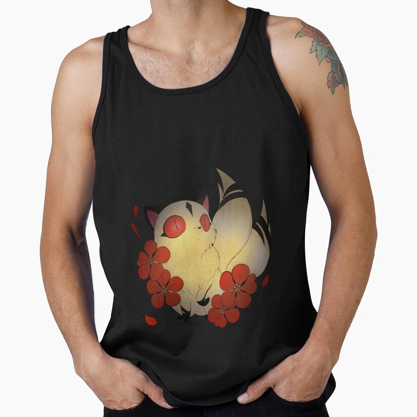 Scribble Kirara Cute Cat Tank Top - Image 2