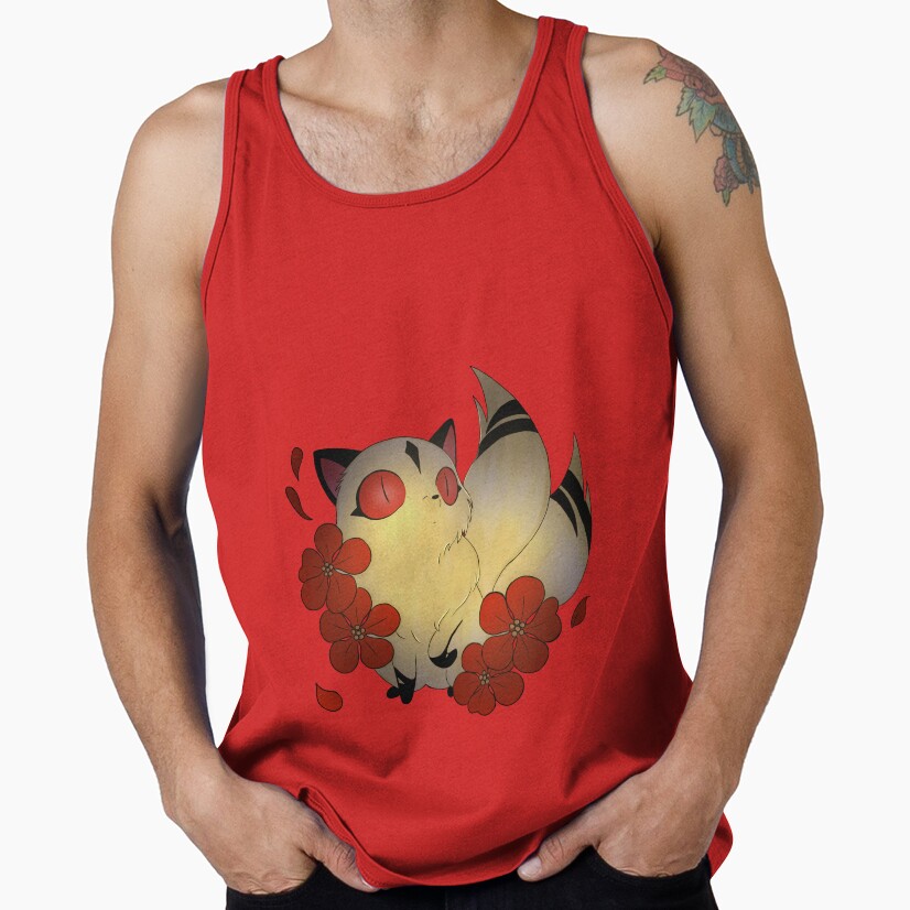 Scribble Kirara Cute Cat Tank Top - Image 4