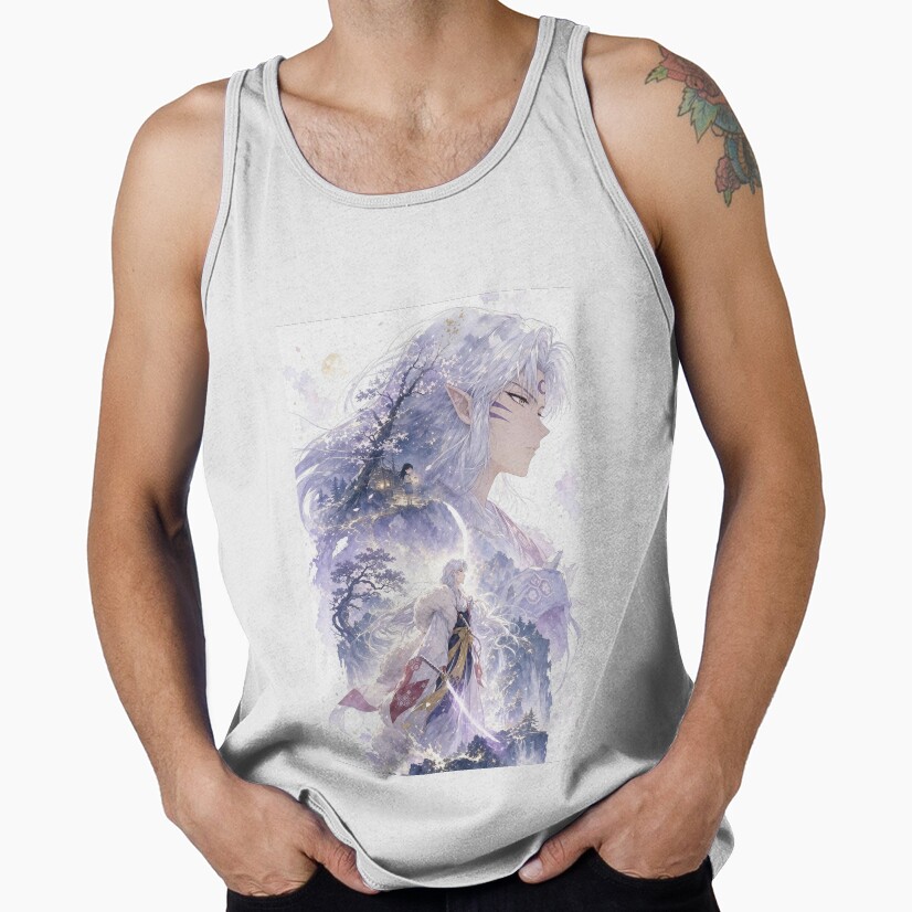 Sesshomaru Moonlit Spirit Guardian Tank Top - Image 2