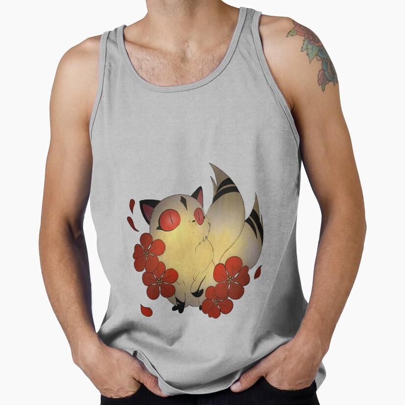 Scribble Kirara Cute Cat Tank Top - Image 3