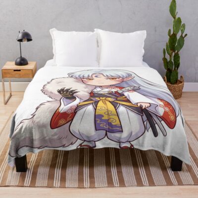 Chibi Sesshomaru Demon Lord Throw Blanket