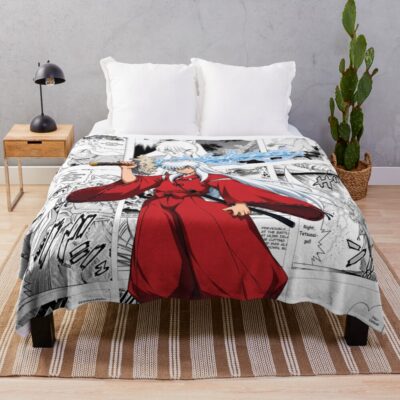 Inuyasha Manga Panel Artwork Throw Blanket