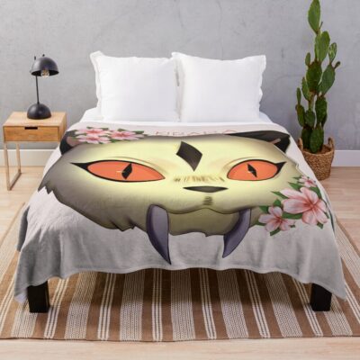 Scribble Kirara Flying Cat Throw Blanket