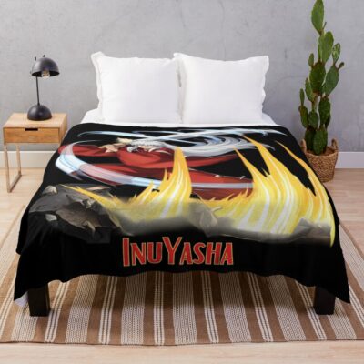 Inuyasha Red Robe Warrior Throw Blanket