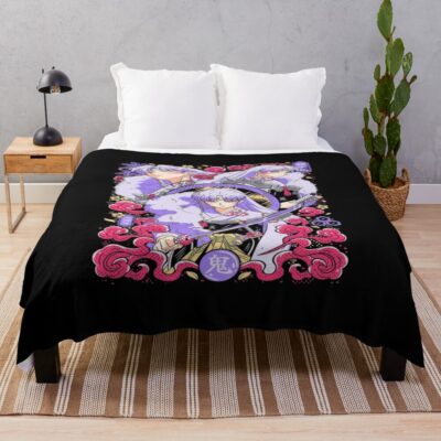 Sacred Jewel Shikon Warrior Throw Blanket