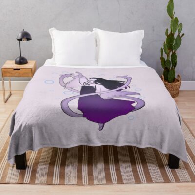 Doodle Miko Kagome Higurashi Throw Blanket