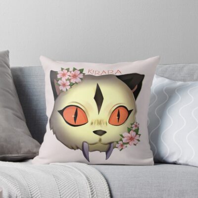 Scribble Kirara Flying Cat Throw Pillow