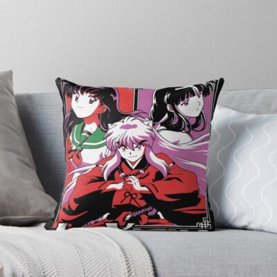Inuyasha Feudal Fairytale Trio Throw Pillow