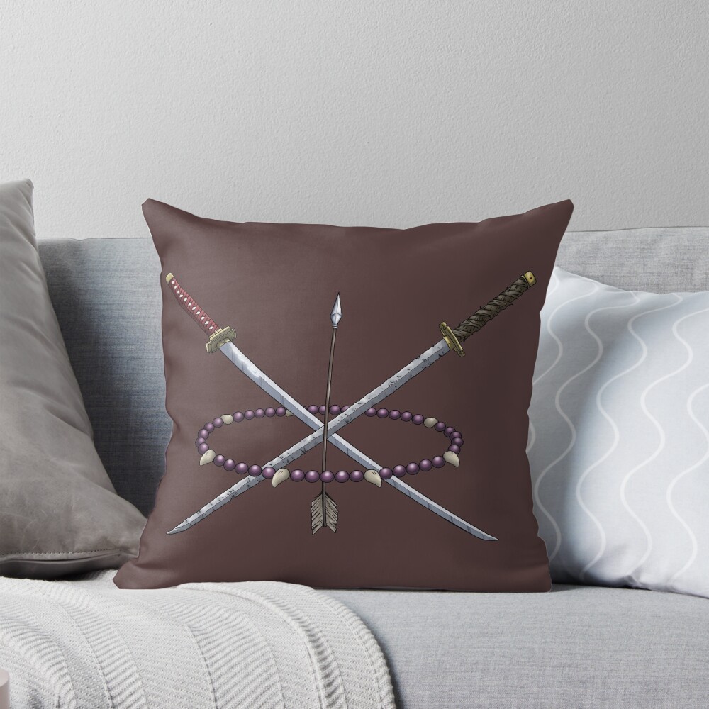 Inuyasha Family Crest Design Throw Pillow