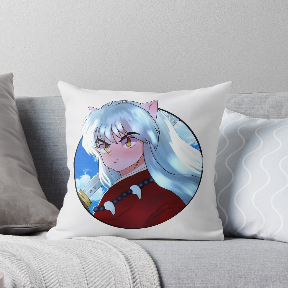Scribble Inuyasha Daylight Scene Throw Pillow