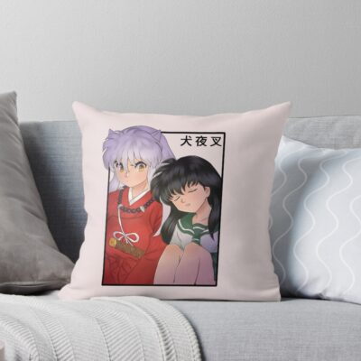 Scribble Inukag Romantic Moment Throw Pillow