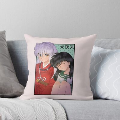 Doodle Inukag Eternal Lovers Throw Pillow