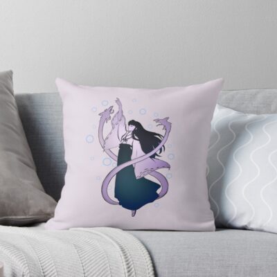 Scribble Kikyo Sacred Shrine Throw Pillow