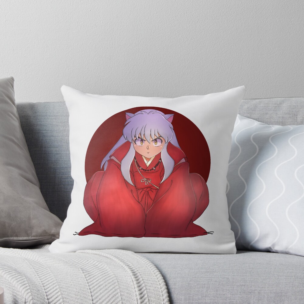 Doodle Hanyou Inuyasha Sketch Throw Pillow