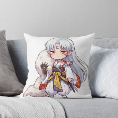 Chibi Sesshomaru Demon Lord Throw Pillow