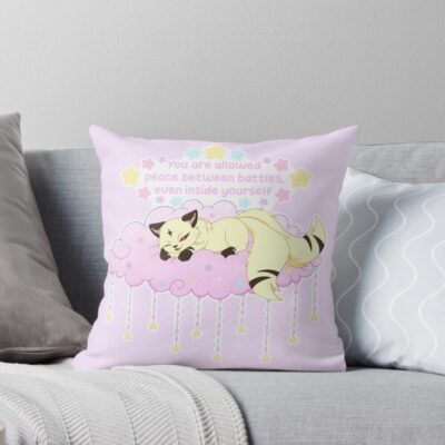 Kirara Peaceful Battle Companion Throw Pillow