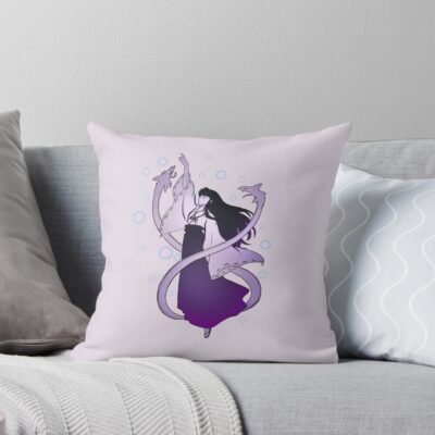 Doodle Miko Kagome Higurashi Throw Pillow