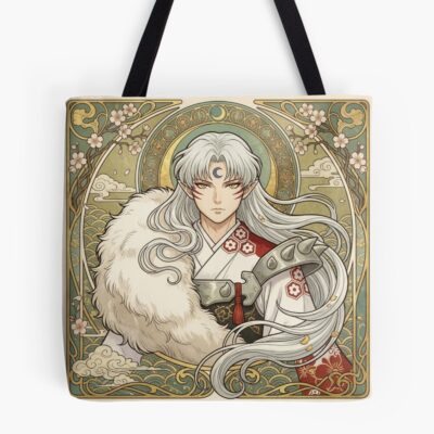 Sesshomaru Mucha Inspired Portrait Tote Bag